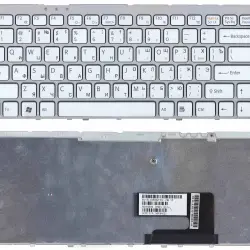 Клавиатура для ноутбука Sony Vaio (VGN-FW) White, (Silver Frame) RU