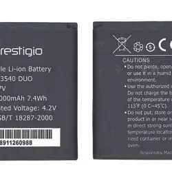 Акумуляторна батарея для Prestigio PAP3540 MultiPhone 3540 Duo 3540 3.7V Black 2000mAh 7.4Wh