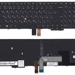 Клавіатура для ноутбука Lenovo Thinkpad Edge (E550, E550C, E555, E560, E565) Black с подсветкой (Light), (Black Frame), RU