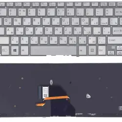 Клавіатура для ноутбука Sony (SVF14N FIT, SVF14, SVF14a) с подсветкой (Light), Silver, (No Frame) RU