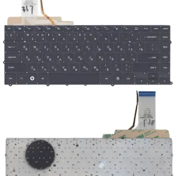 Клавіатура для ноутбука Samsung (NP900X4B, NP900X4C) с подсветкой (Light), Black, (No Frame), RU
