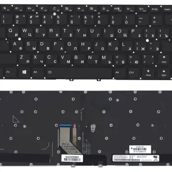 Клавіатура для ноутбука Lenovo Yoga 5 Pro (910) Black с подсветкой (Light), (No Frame) RU