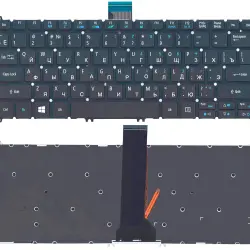 Клавіатура для ноутбука Acer Aspire V5-122, V5-122P, V5-171, V5-132P, V3-331, V3-371, V3-372, E3-111, E3-112, S5-391 с подсветкой (Light), Black, (No Frame), RU
