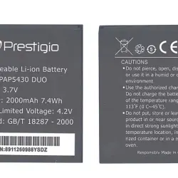 Акумуляторна батарея для смартфону Prestigio PAP5430 430 Multiphone  3.7V Black 2000mAh 7.4Wh