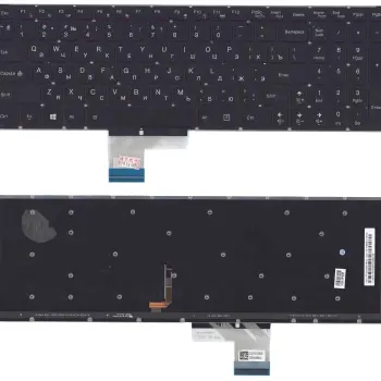 Клавиатура для ноутбука Lenovo IdeaPad (Y50-70) с подсветкой (Light), Black, (Black Frame) RU