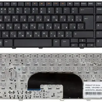 Клавиатура для ноутбука Dell Inspiron (N7010) Black, RU (вертикальный энтер)