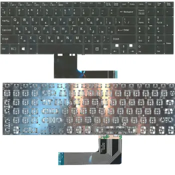 Клавиатура для ноутбука Sony (SF510) Black, с подсветкой (Light), (No Frame) RU