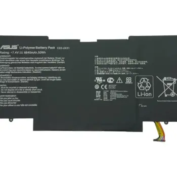 Усиленная аккумуляторная батарея для ноутбука Asus C22-UX31 UX31A 7.4V Black 6840mAh Orig
