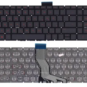 Клавіатура для ноутбука HP Pavilion (15-ab) Black с красной подсветкой (Red Light), (No Frame) RU