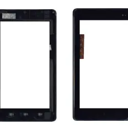 Тачскрін (Сенсорне скло) для планшета Huawei Ideos S7 Slim S7-201u чорний с рамкой
