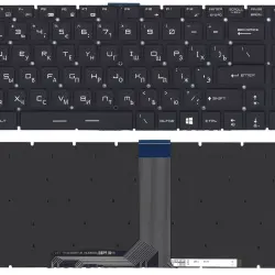 Клавіатура для ноутбука MSI (GT72) с подсветкой (Light), Black, (No Frame) RU