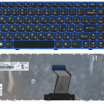 Клавиатура для ноутбука Lenovo IdeaPad (B570, V570, Z570, Z575) Black, (Blue Frame), RU