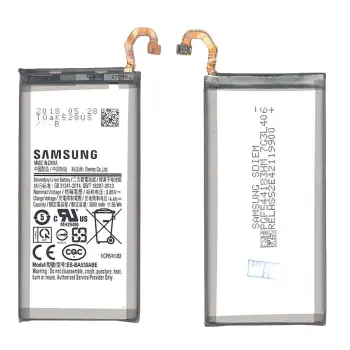 Аккумуляторная батарея для смартфона Samsung EB-BA530ABE Galaxy A8 (2018) SM-A520 3.85V Silver 3000mAh 11.55Wh