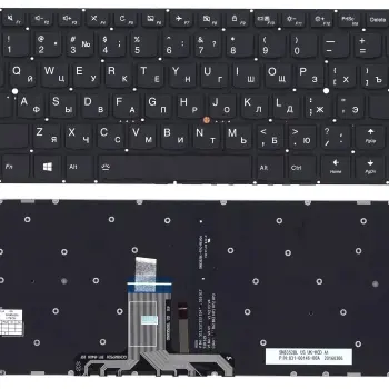 Клавіатура для ноутбука Lenovo IdeaPad (710S-13) Black с подсветкой (No Frame), RU