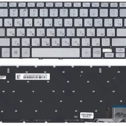 Клавіатура для ноутбука Samsung (740U3E, NP740U3E) с подсветкой (Light), Silver, (No Frame), RU