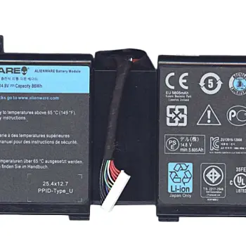 Акумуляторна батарея для ноутбука Dell 2F8K3 Alienware M17x R5 14.8V Black 5800mAh Orig