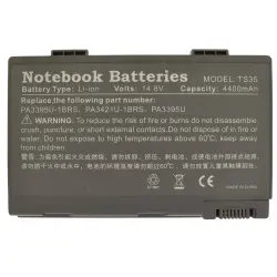 Акумуляторна батарея для ноутбука Toshiba PA3595U Satellite Pro U300 14.8V Black 4400mAh OEM