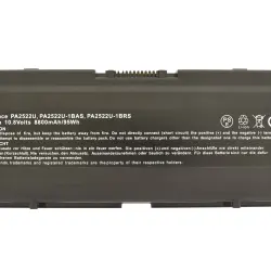 Усиленная аккумуляторная батарея для ноутбука Toshiba PA2522U Satellite A25 10.8V Black 8800mAh OEM