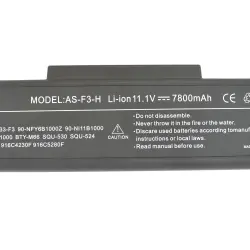 Усиленная аккумуляторная батарея для ноутбука Asus A32-F3 A9 11.1V Black 7800mAh OEM