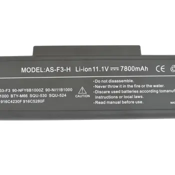 Посилена акумуляторна батарея для ноутбука Asus A32-F3 A9 11.1V Black 7800mAh OEM
