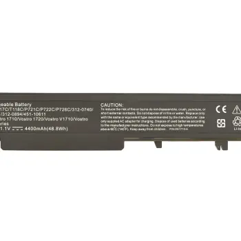 Аккумуляторная батарея для ноутбука Dell T118C Vostro 1710 11.1V Black 4400mAh OEM