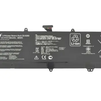 Аккумуляторная батарея для ноутбука Asus C21-X202 F201E 7.4V Black 5136mAh Orig