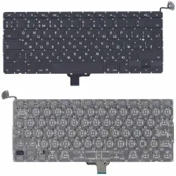Клавіатура для ноутбука Apple MacBook 2011+ (A1278) Black, (Original), (No Frame), RU (вертикальный ентер)