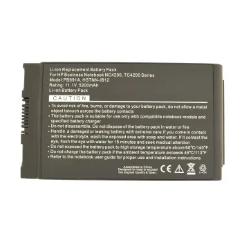 Акумуляторна батарея для ноутбука HP Compaq PB991A Business Notebook NC4200 11.1V Black 5200mAh OEM