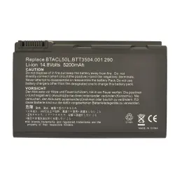 Аккумуляторная батарея для ноутбука Acer BATCL50L Travelmate 291 11.1V Black 5200mAh OEM