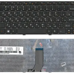 Клавіатура для ноутбука Lenovo IdeaPad (Z470, G470Ah, G470GH, Z370) Black, (Black Frame), RU