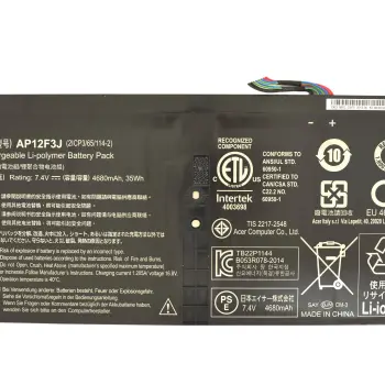Акумуляторна батарея для ноутбука Acer AP12F3J Aspire S7-391 7.4V Black 4680mAh Orig