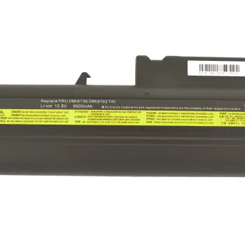 Усиленная аккумуляторная батарея для ноутбука Lenovo-IBM 08K8194 ThinkPad T42 10.8V Black 6600mAh OEM