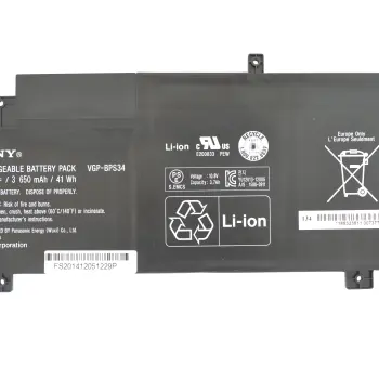 Аккумуляторная батарея для ноутбука Sony VAIO VGP-BPS34 SVF15A 11.1V Black 3650mAh Orig