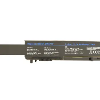 Усиленная аккумуляторная батарея для ноутбука Dell N856P Studio 1745 11.1V Black 6600mAh OEM