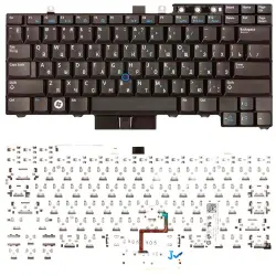 Клавіатура для ноутбука Dell Latitude E5400, E6410, E6400, E5500, E5510, E5410, E6500, E6510, M4500 с указателем (Point Stick) Black, RU/EN