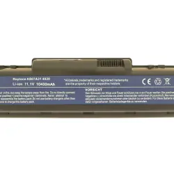 Посилена акумуляторна батарея для ноутбука Acer AS07A31 Aspire 2930 11.1V Black 10400mAh OEM