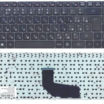 Клавіатура для ноутбука DNS (0155959, 0158645) Quanta TWH (K580S) Black, Black Frame RU