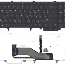 Клавиатура для ноутбука Dell Latitude (E6520, E6530, E6540), с подсветкой (Light), Black, RU