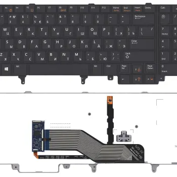 Клавиатура для ноутбука Dell Latitude (E6520, E6530, E6540), с подсветкой (Light), Black, RU