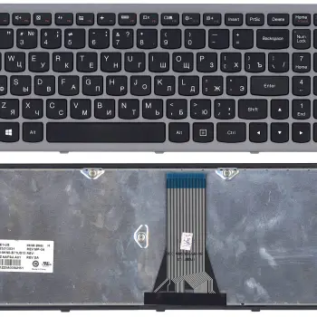 Клавіатура для ноутбука Lenovo IdeaPad (FLex 15) Black, (Gray Frame), RU