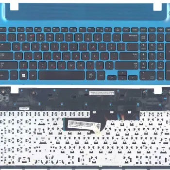Клавиатура для ноутбука Samsung (355V5C) Black, (Blue TopCase), RU