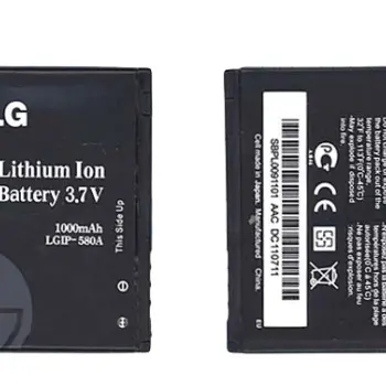 Аккумуляторная батарея для смартфона LG LGIP-580A KF700, KС780 3.7V Black 1000mAh 3.7Wh