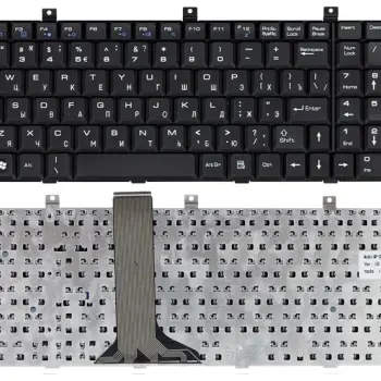 Клавіатура для ноутбука LG (E500) MSI (A5000, CR500, CR600, CX500, CX600, CX700, E500, ER710, EX600, EX700, GE600, GX600, M673, MS-1632, MS-1635, MS-1636, MS-163D, MS-1656, MS-1675, MS-1682, MS-1683, UX600, VR600, VR700, VX600) Black, RU