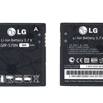 Акумуляторна батарея для смартфону LG LGIP-570N GS500 Cookie Plus 3.7V Black 900mAh 3.4Wh