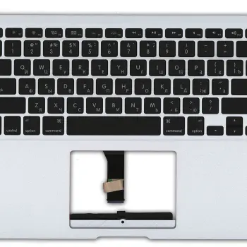 Клавіатура для ноутбука Apple MacBook Air 2012+ (A1466) Black, (Silver TopCase), RU (горизонтальный ентер)