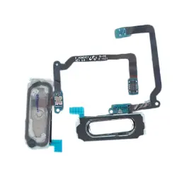 Кнопка HOME в сборе с механизмом и шлейфом для Samsung G900F/S5 біла