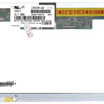 Матриця для ноутбука 12,1", Normal (стандарт), 20 pin (зверху справа), 1280x800, Ламповая (1 CCFL), без креплений, матовая, Samsung, LTN121W1-L02