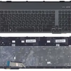 Клавіатура для ноутбука Asus G55, G55V, G55VW с подсветкой (Light), Black, (Black Frame) RU