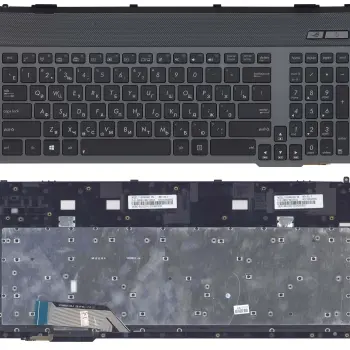 Клавіатура для ноутбука Asus G55, G55V, G55VW с подсветкой (Light), Black, (Black Frame) RU