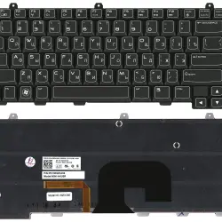 Клавиатура для ноутбука Dell Alienware (M14x R1, M14x R2) с подсветкой (Light), Black, RU/EN